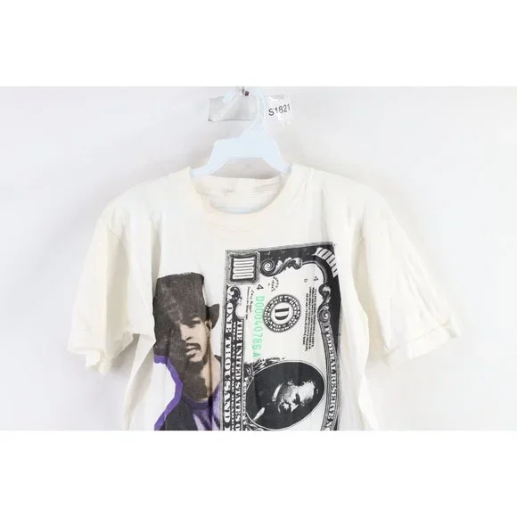 Vintage 90s Mens Small Distressed Damon Wayans Mo Money Movie T-Shirt White USA